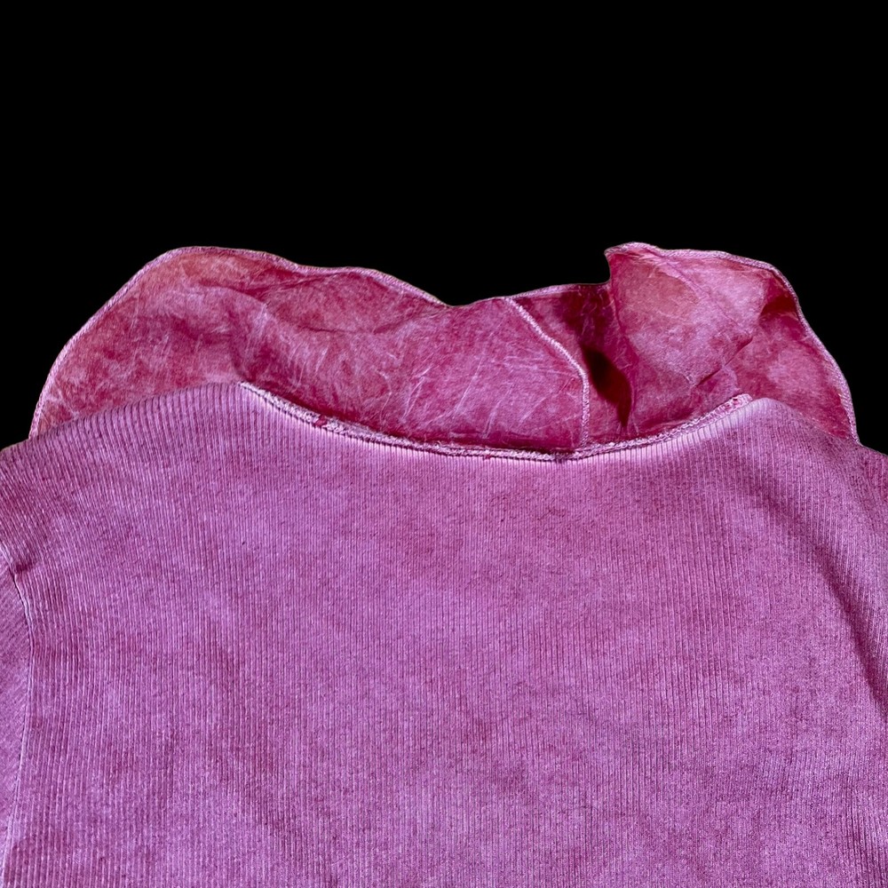 Soft Surroundings Blouse Women's XS Pink 3/4 Sleeve Ruffles - Picture 11 of 15